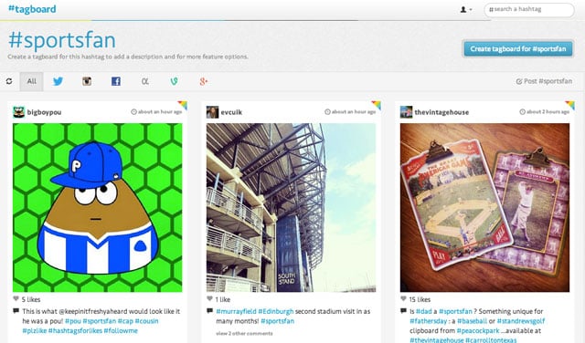 Social Media: Get a Hashtag with Tagboard!